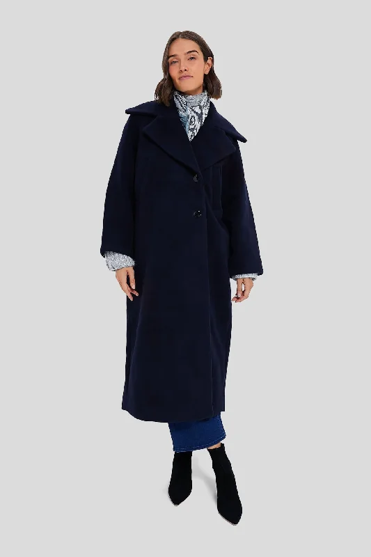 Sky Captain Boiled Wool Large Collar Coat