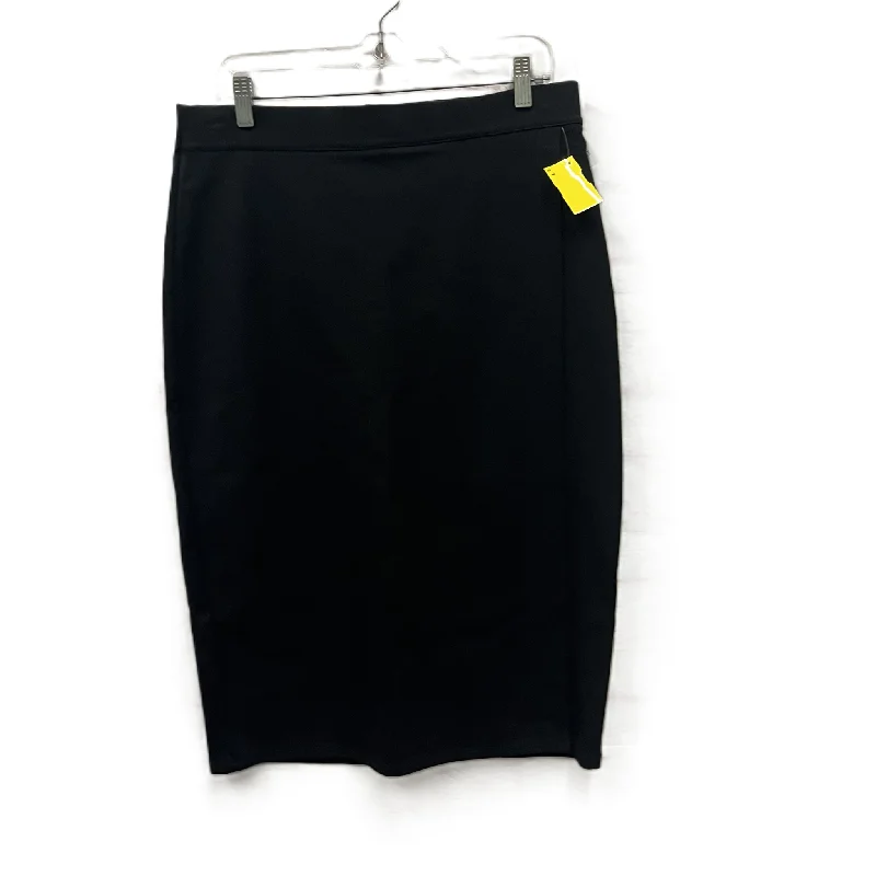 Skirt Midi By Liz Claiborne In Black, Size: 12